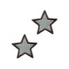 Patchion Set of 2 Little Stars - Gray - Sew-on - Embroidered Patch/Badge/Emblem