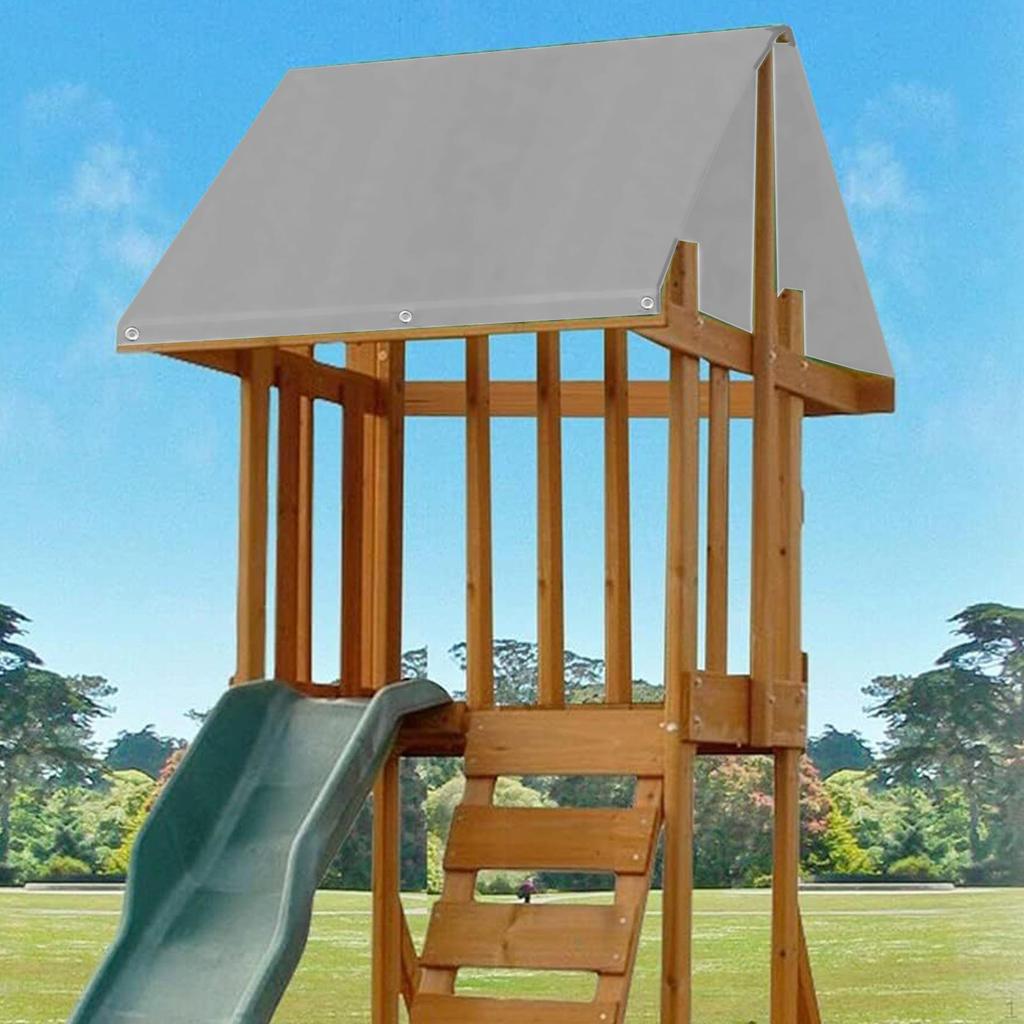 Outdoor Playground Roof Replacement Canopy Weatherproof Tarp Shade Sail for Yard