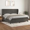 Maison Exclusive - Rete a doghe per letto e materasso Grigio scuro 200x200cm Velluto