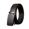 Men's Belt Business Casual Dye Penetration Embossed Crocodile Pattern Genuine Cattlehide Leather Surface Comfort Click Belt Men's Leather Belt