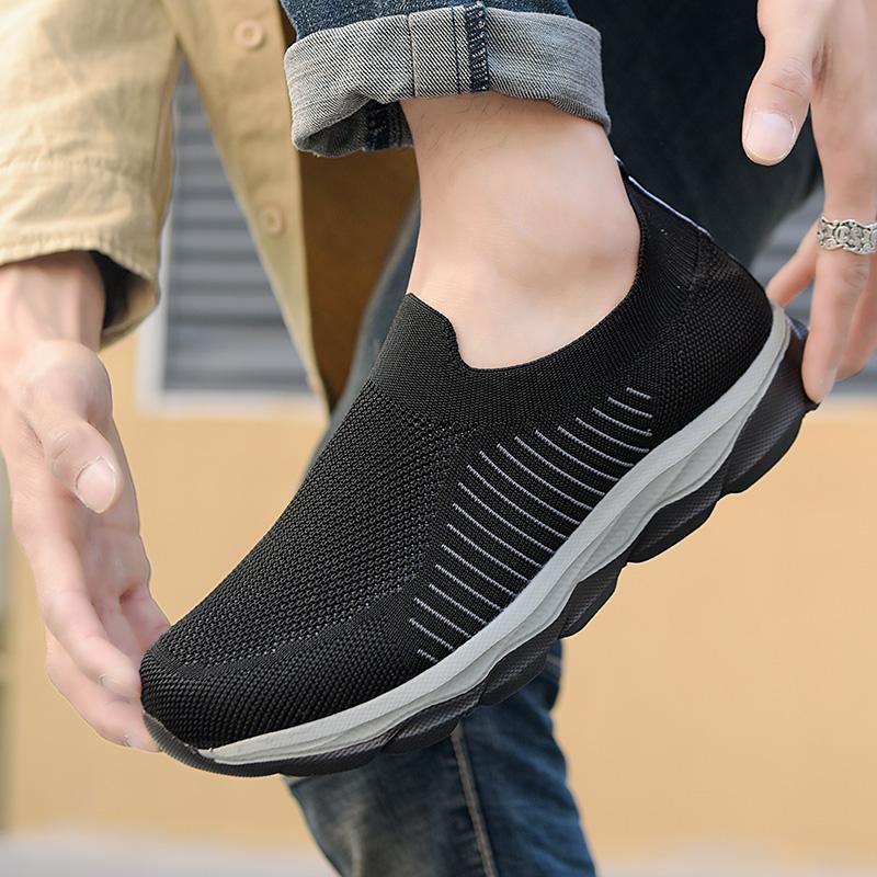 Fashion Men's Shoes Mesh Casual Shoes Summer Sneakers Sports Leisure Non-slip Climbing Breathable Four Season Thick Fashion Walking Shoe