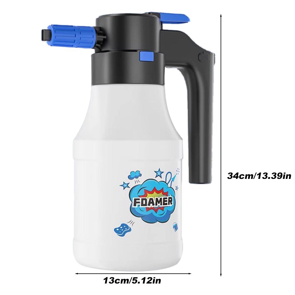 1.5/2L Car Washing Foam Sprayer Home Cleaning Hand Pump Foam Sprayer Tools USB Rechargeable Garden Gardening Electric Water Gun