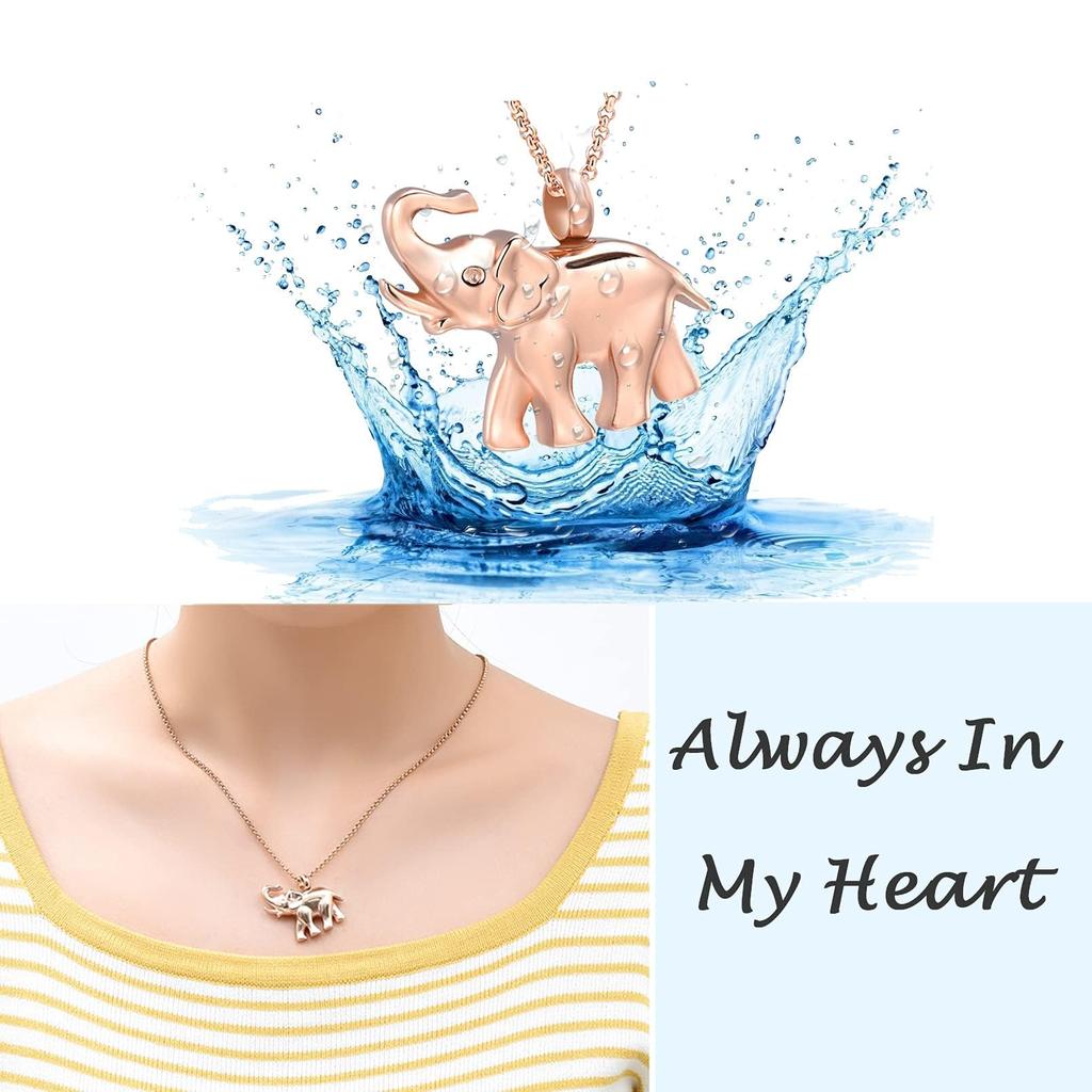 Elephant Pendant Cremation Pendant Small Urn Ashes Urn Necklace