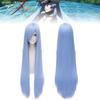 Esdeath Cosplay Wig 100cm Ice Blue Hair Natural Style European Brand
