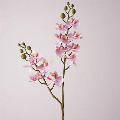 4Pcs/lot Artificial 12 Heads Butterfly Orchid Flowers Wedding Decor Fake Phalaenopsis Home Decoration Ornament Photography Props