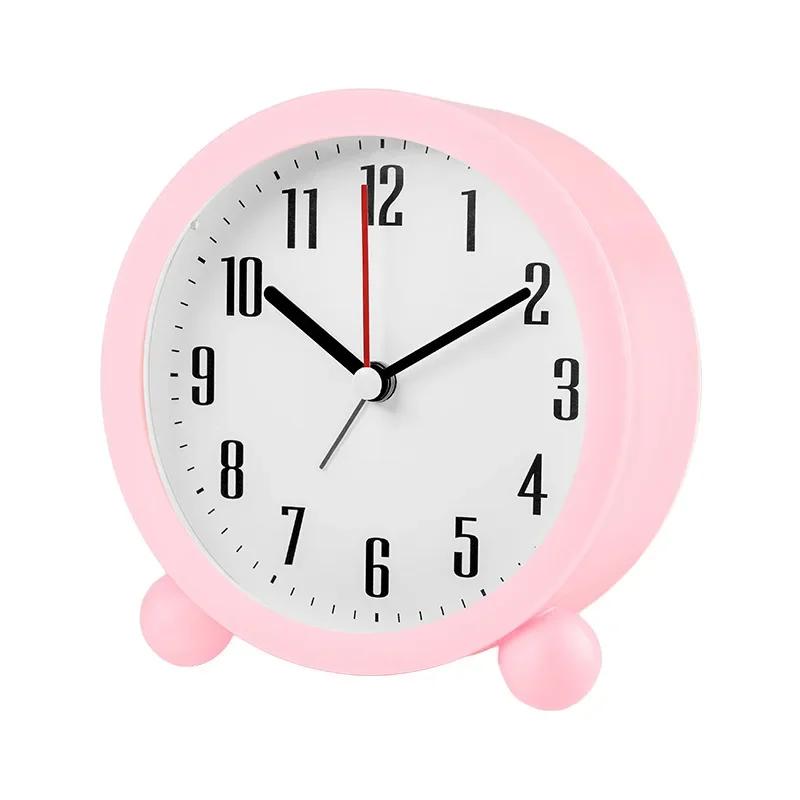 Nordic Simple Luxury Alarm Clock Mute Stereo Numeral Children's Student Desk Table Clock Bedroom Study Room Simple Clock