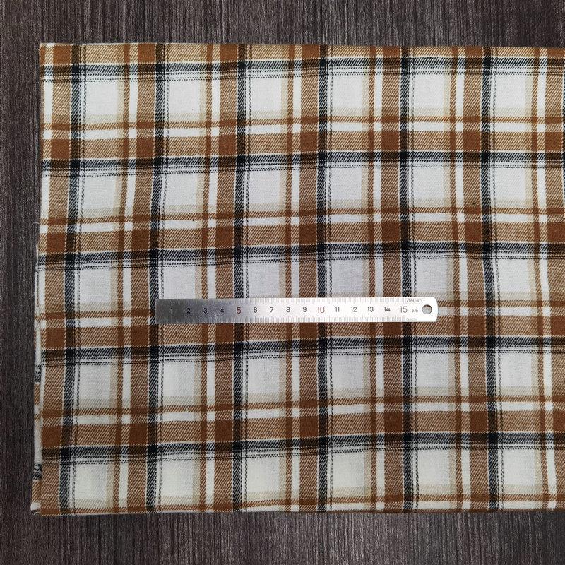 Nueva llegada: Tejido de Algodón Cepillado a Cuadros para Ropa Infantil y de Mujer - Tejido de Franela Jacquard Teñido en Hilo de Poliéster-Algodón.