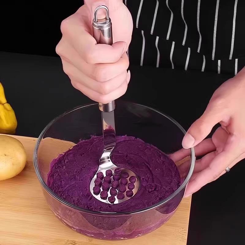 Stainless Steel Potato Masher for Baby Food and Taro
