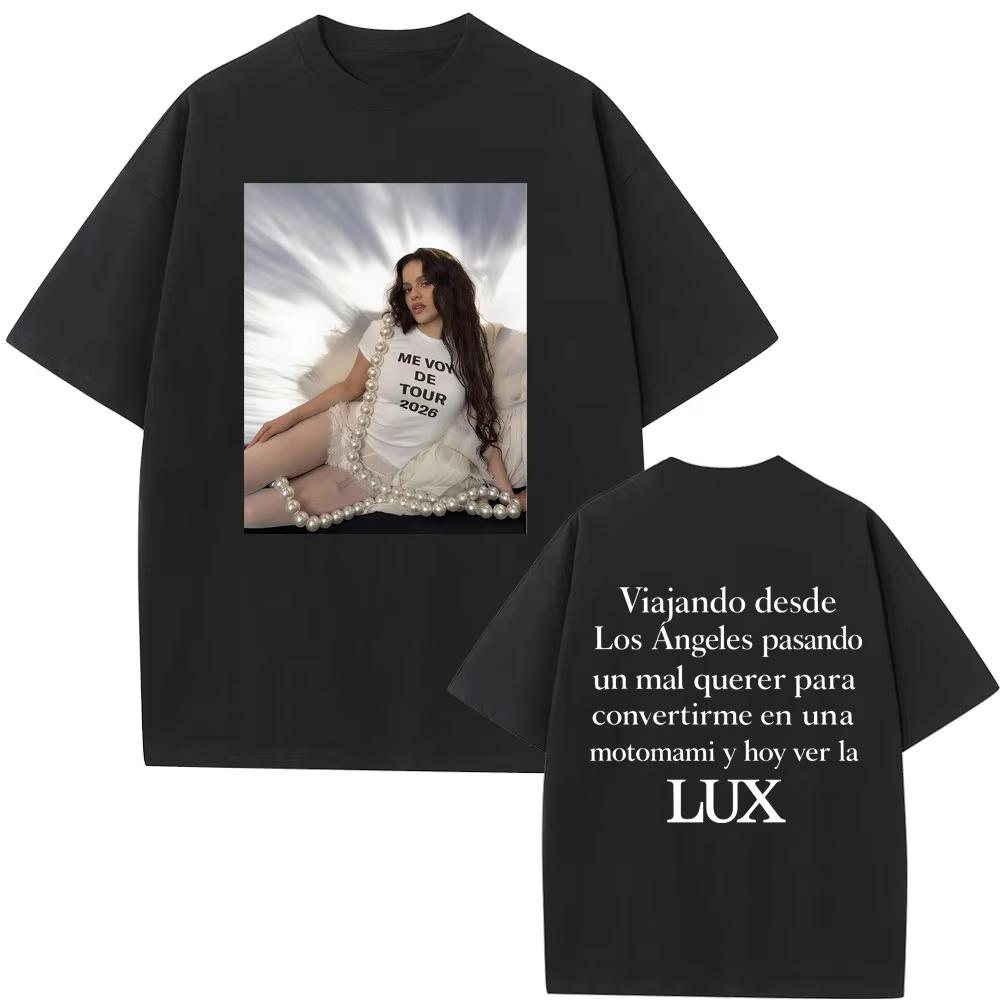 

Singer Rosalia Lux Me Vov De Tour 2026 Tshirt Unisex Women Fashion Casual Hip HopTOversized Streetwear Unisex S