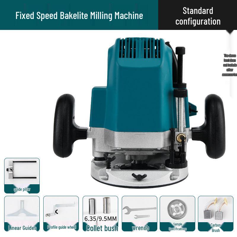 High-Power Multi-Functional Router: Industrial-Grade Bakelite Milling, Woodworking Engraving, Trimming, and Grooving Machine. Electric Tools.