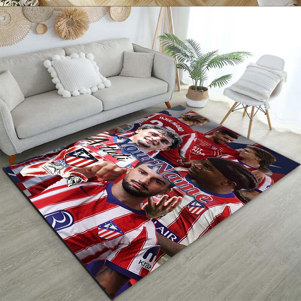 Atletico Madrid Customizable Name Floor Mat Perfect for Foyer Dormitory Living Rooms Decorate room Anti-slip Rug Office home decor Best for Christmas