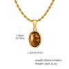 Trendy Natural Oval Necklace for Men Boys,Waterproof Small Natural Stone Geometric Pendant,Energy Magnetic Field Jewelry Gift