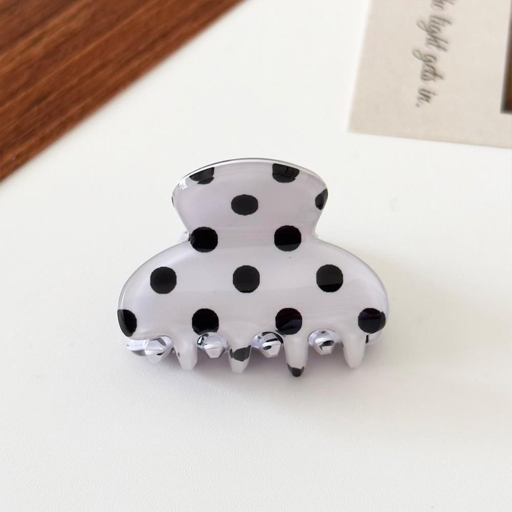 Cute Mini Hair Clips Non-Slip Acrylic Hair Clamps Sweet Polka Dot Hair Claw Daily Hairstyles