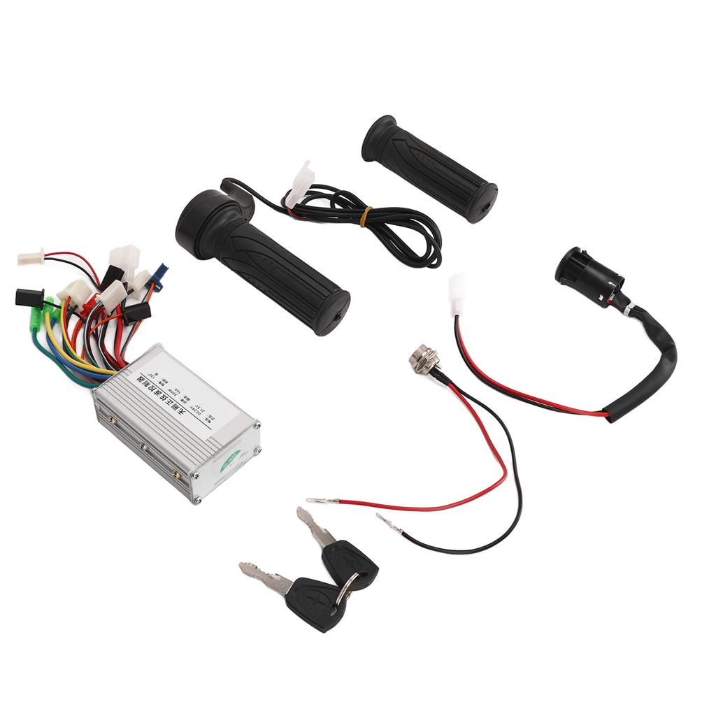 24V 350W Electric Bicycle Controller Set Brushless Controller Throttle Grip Charging Interface Electric Door Lock Set