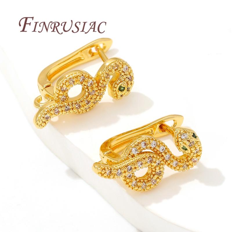 18K Echtgold Plated Zirkonia Inlaid Schlangenohrringe Haken Verschlüsse,Zubehör Für Ohrringe,Ohrhaken Ohrbügel Verschluss Für Ohrringe