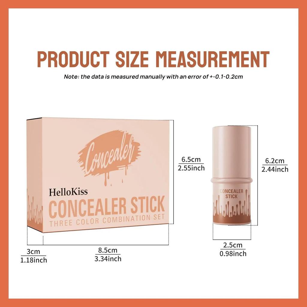 3Pcs Contour Stick Set 3 Colors Contour Stick Makeup Set Long Lasting Waterproof Concealer Stick Kit Cream Blush Highlighter Bronzer Pen