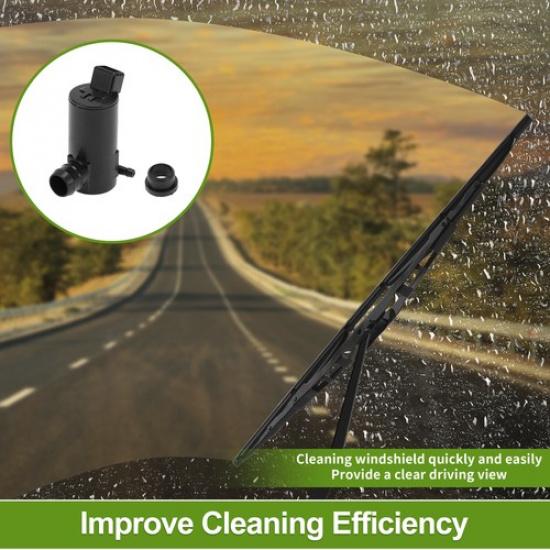 Windshield Washer Pump w/Grommet Washer Fluid Pump for Ford No.6F9Z17664A