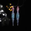 Temperament Light Luxury Niche, Full Diamond Twisted Earrings and Earrings