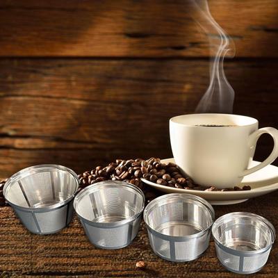 Cestello Filtro Caffè in Acciaio Inossidabile 304 Design a Rete Fine Riutilizzabile Durevole Adattamento Universale per Macchine da Caffè