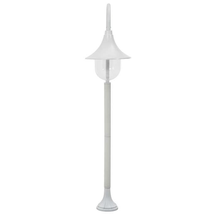 VidaXL Lampadaire Jardin E27 120 cm Aluminium Blanc Éclairage Lamp de Chemin 44210