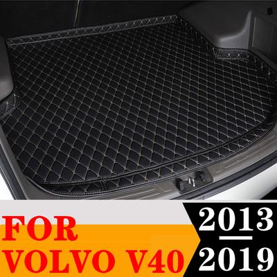 Sinjayer Car Trunk Mat ALL Weather AUTO Tail Boot Luggage Pad Carpet High Side Cargo Liner Fit For Volvo V40 2013 2014