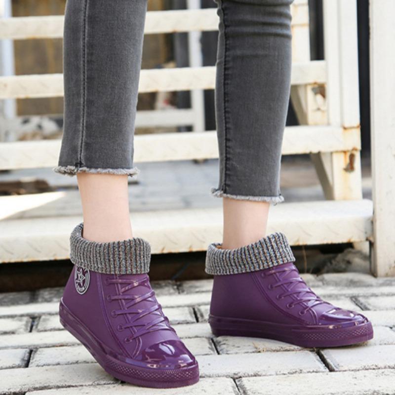 Ladies Waterproof Student Non-slip Rubber Shoes