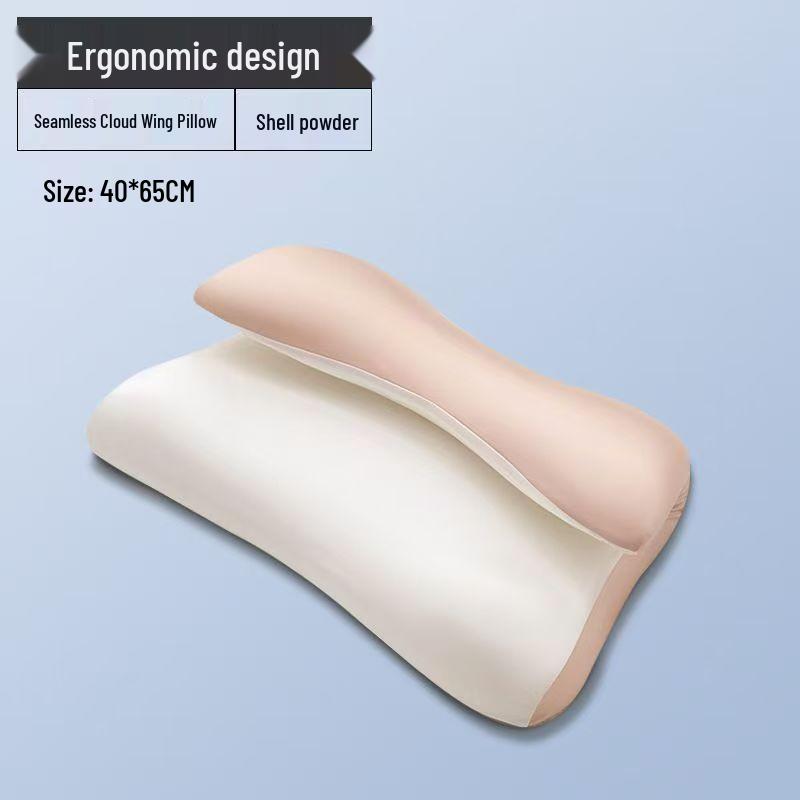 

Class A Memory Foam Cloud Wing Pillow - Neck Protection & Cervical Support for Deep Sleep, Adult Side Sleeper Aid. 65x40x11cm/each