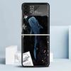 Ocean Whale Shark Black Cover for Samsung Galaxy Z Flip 7 6 5 4 3 5G Phone Case Flip7 Flip6 Flip5 Flip4 Flip3 Pattern Case Galax