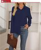 Women's Solid Color Long Sleeve Casual Lapel Shirt - New Spring/Summer Fashion