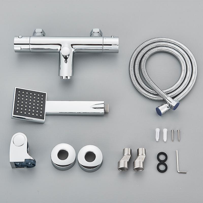 Thermostatic Shower Faucet Mixing Valve Thermostatic Faucets Shower Bathroom Combination Water Mixer Bathtub Faucet with Handle