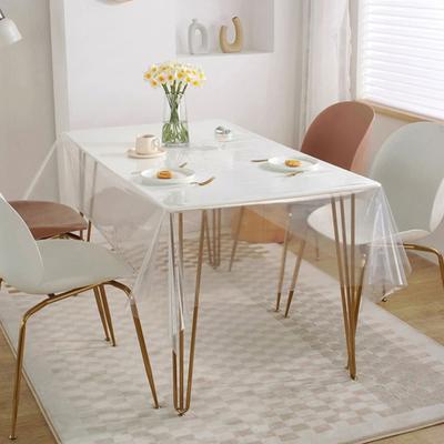 Şeffaf Masa Örtüsü Suya Dayanıklı Yağa dayanıklı Kolay Temizlenebilir Dikdörtgen Yemek Mutfak PVC Şeffaf Masa Örtüsü