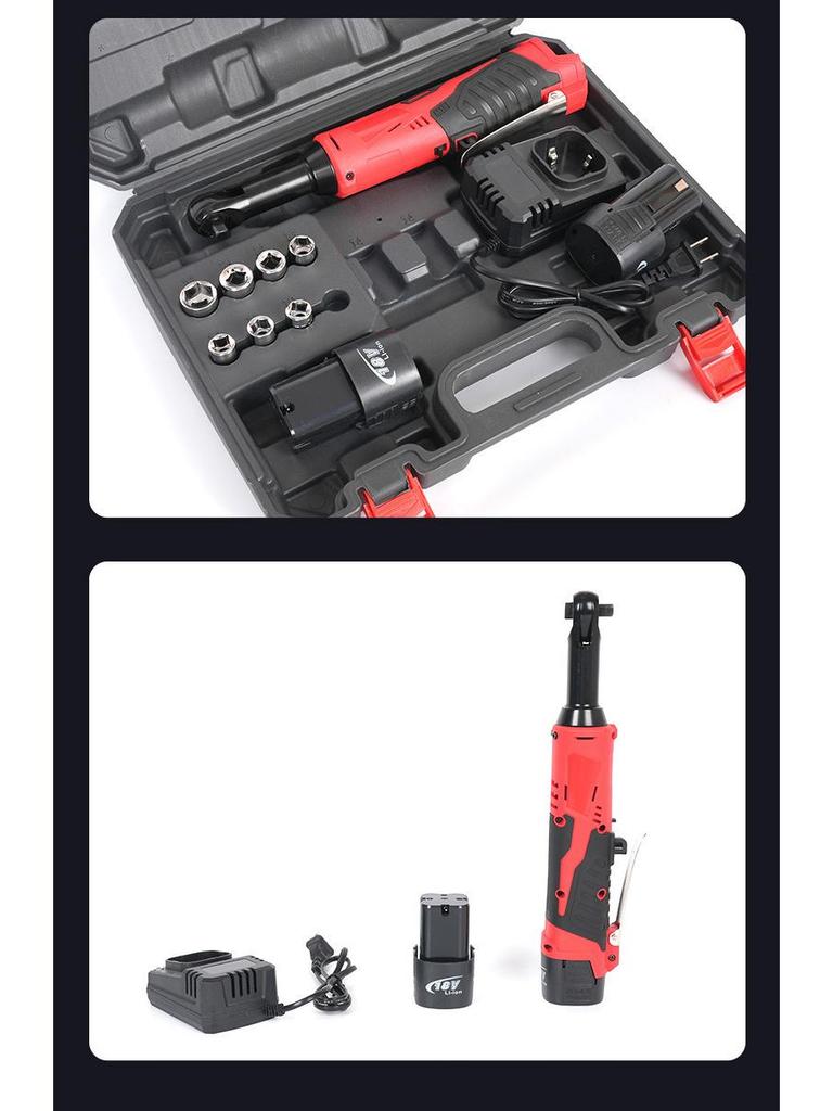 18V Lithium Battery Multifunctional 90-Degree Angle Electric Ratchet Wrench