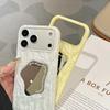 Solid Color Candy Pleated Mirror Phone Case for iPhone 17 Pro Max & Apple 16