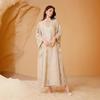 SW68 Muslim Embroidery Sequin Plus Size Women's Dubai Long Robe