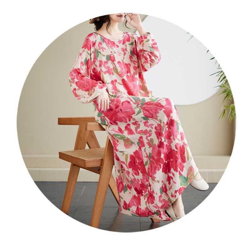 New Japanese Retro Long Sleeve Age Reducing Plus Size Casual Dresses