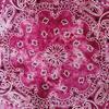 kakatrend bandana paisley 100% cotton tie-dye rose red bandana adult stylish handkerchief cotton bandana unisex do-rag large men red 55cm x 55cm