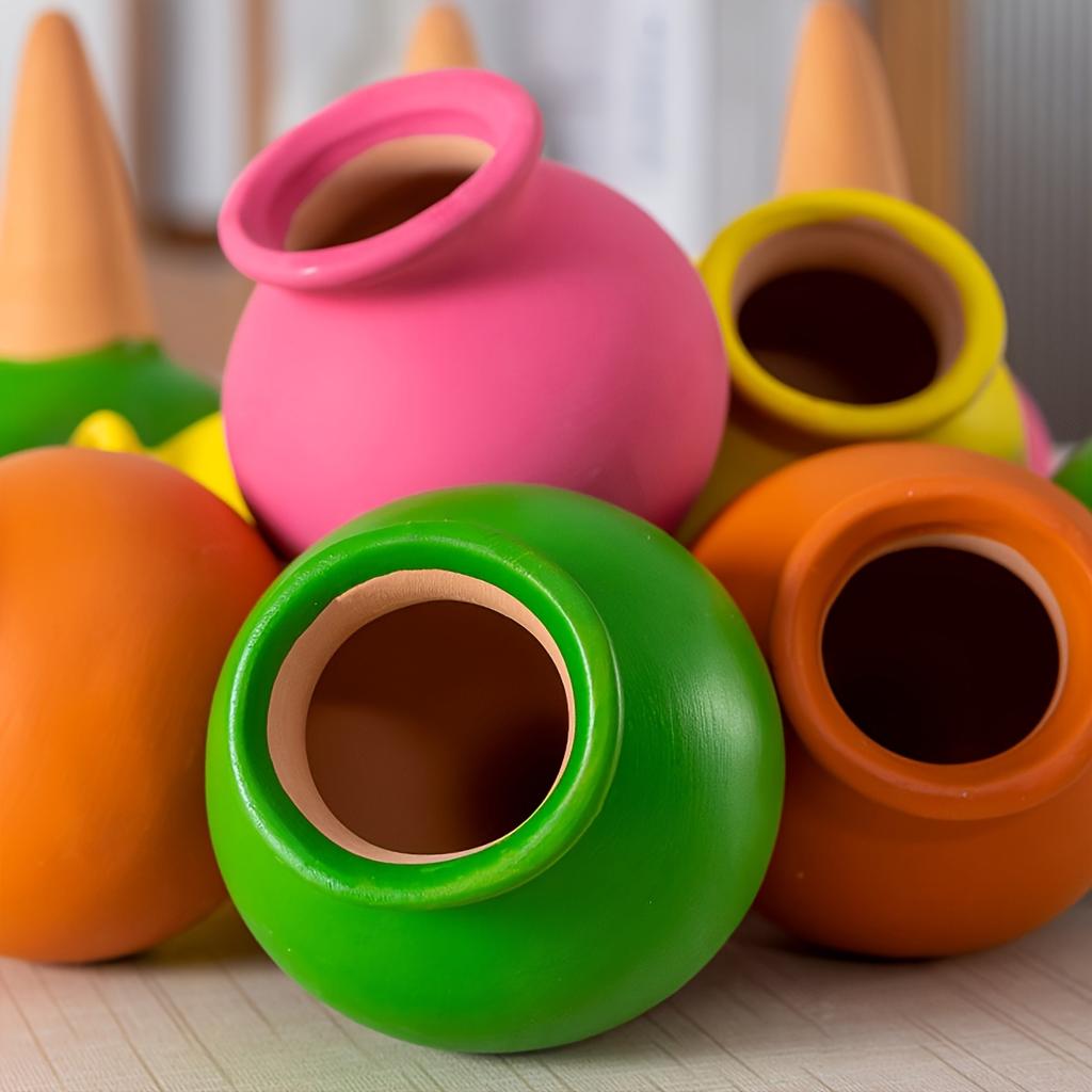 [Colorful Ceramic Watering Devices] 4pcs Colorful Ceramic Plant Watering Devices | Mixed-Color Drip Irrigation System
