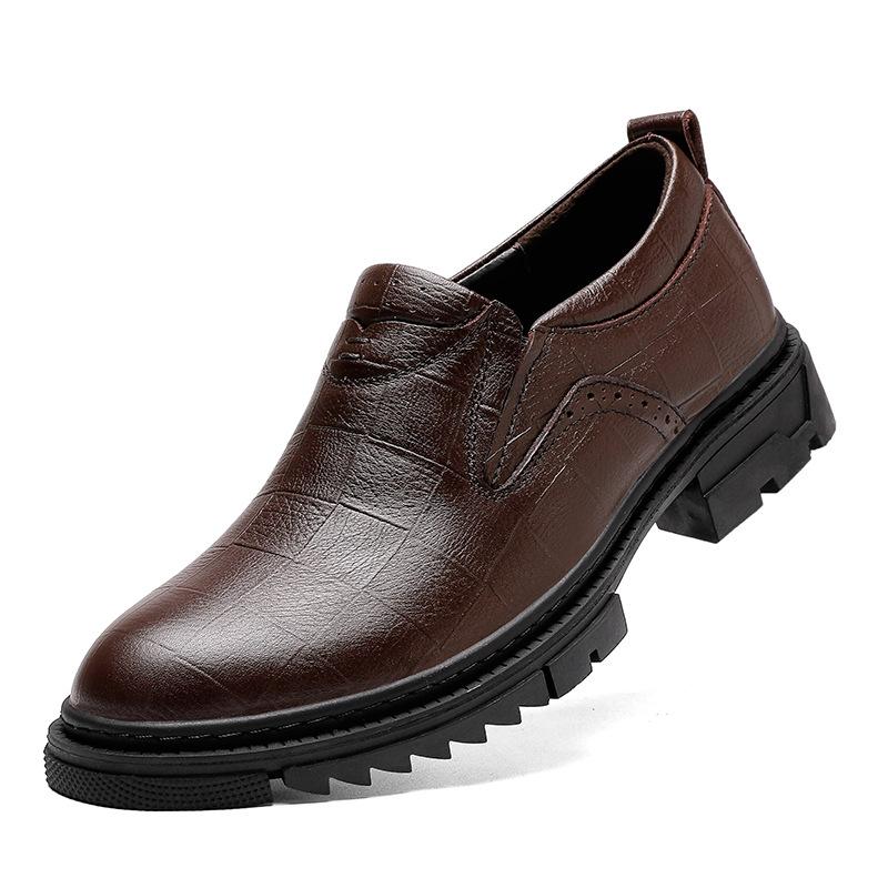

Весенне-осенние мужские лоферы большого размера с низким верхом, кожаные туфли, мужская повседневная деловая модная модельная обувь, слипоны, мужская обувь 47 коричневый