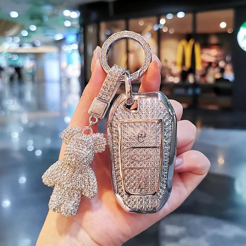 Hot Interior Mouldings Car keychain for Peugeot 408 keycase 3008 308s 508l 4008 2008 5008 301 keycover keyshell Keychain Car buc