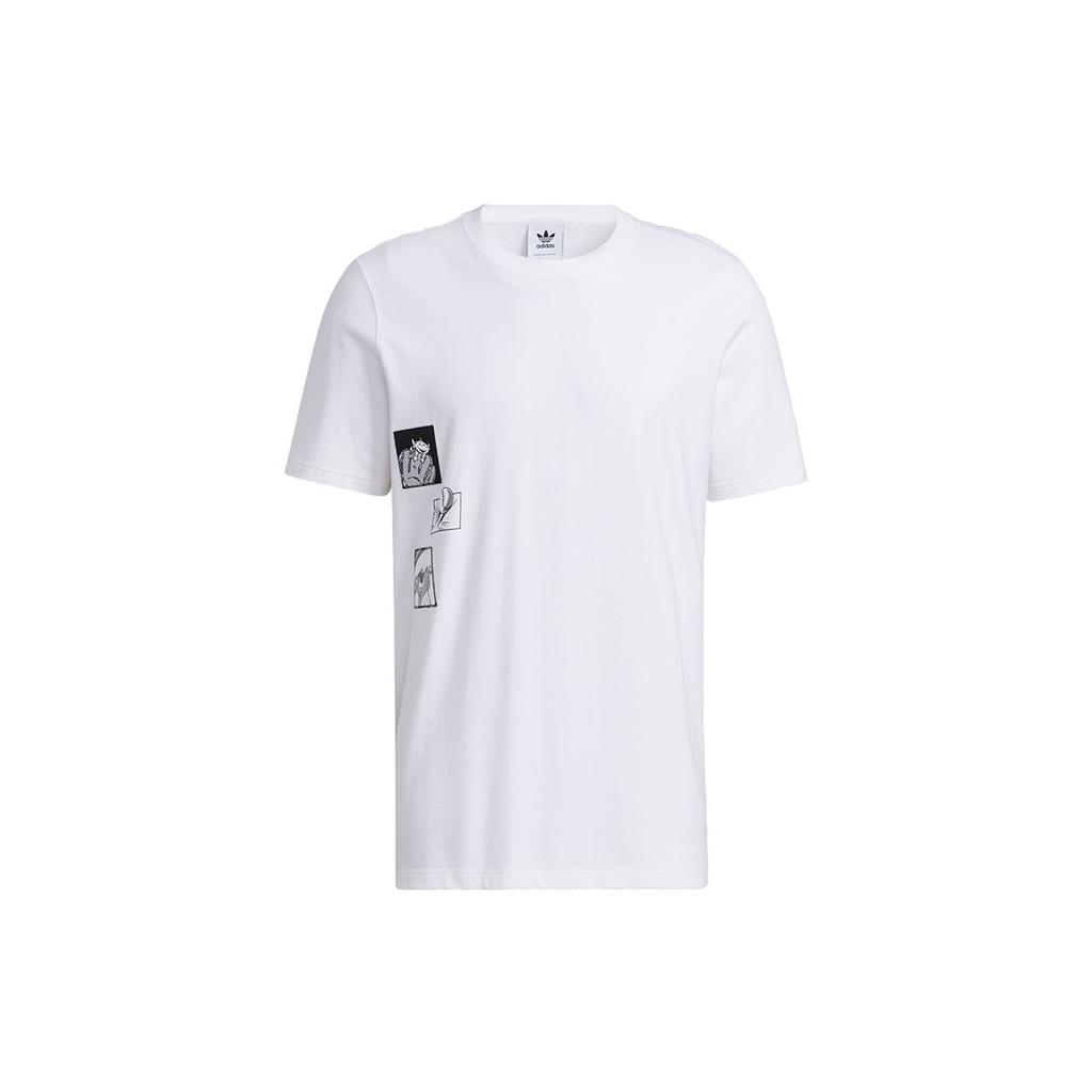 Adidas Originals x Disney Manga SS Tee Toy Story Fun Print Sport Round Neck Short Sleeve Men Tops White HD9088