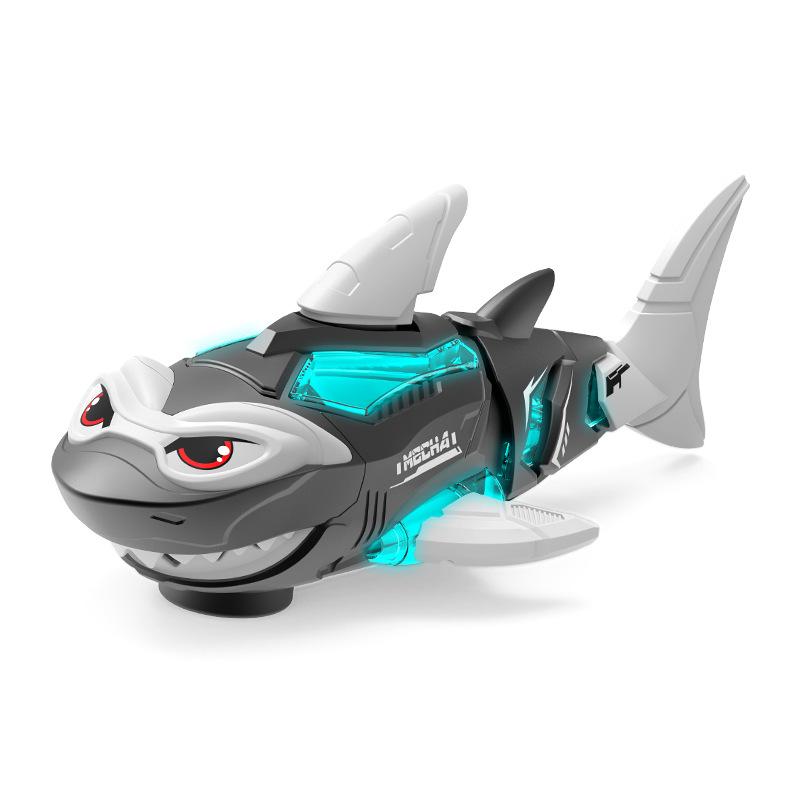 Children's Electric Universal Mechanical Crab Spray Lamp Sound Effect Reptile Shark Animal Electric Toy Children's Gift