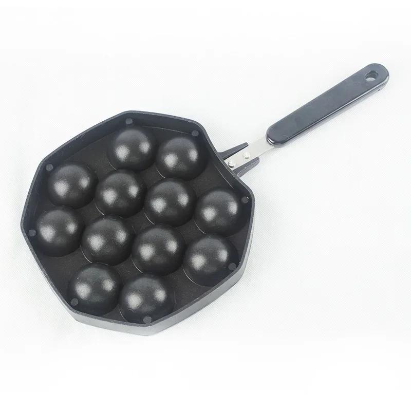 Aluminum Alloy Octopus Small Balls Baking Pan 12 Cavities Takoyaki Maker Home Cooking Tools