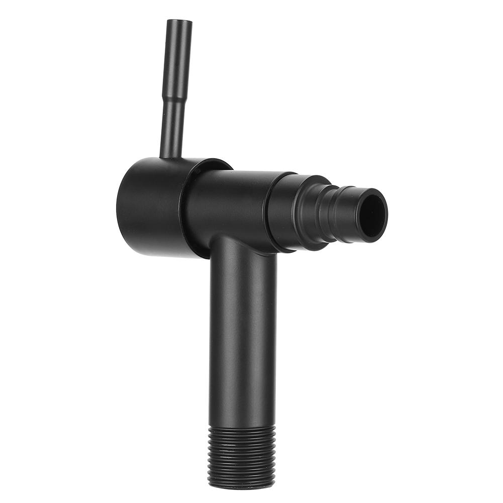 G1/2in Black Stainless Steel Washing Machine Faucet Single Cold Sink Faucet Water TapBlack Short