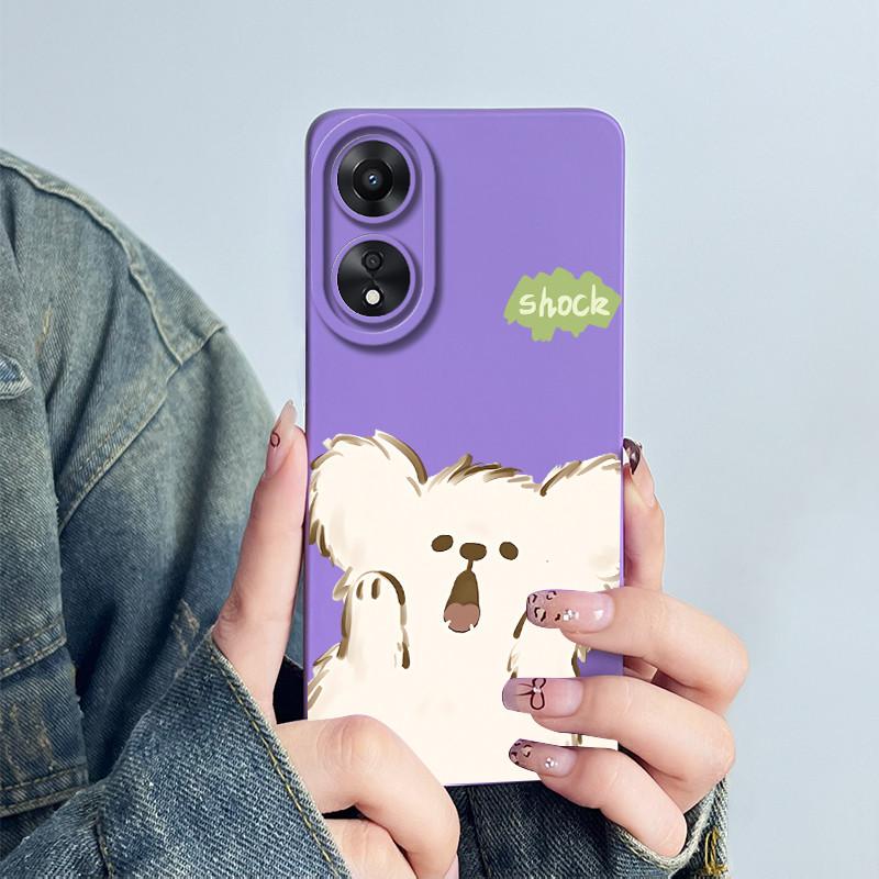 For OPPO A78 4G Phone Case CPH2565 Cover Soft Silicone Cute Panda Flower Boys Girls Painted Shell Funda Protective Casing Coque