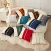 Elegant Sofa Pillowcase Party Atmosphere Pillow Cover Velvet Pillow Cover  for Room Sofa Decor Soft Solid Dyed for Bed