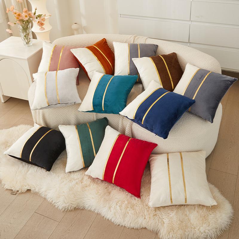 Elegant Sofa Pillowcase Party Atmosphere Pillow Cover Velvet Pillow Cover  for Room Sofa Decor Soft Solid Dyed for Bed