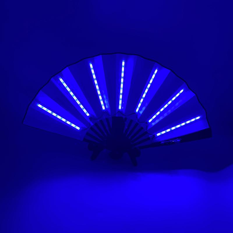 Irisierender LED Leucht-Disco-Party-Fächer - Leuchtende Faltbare Bühnenrequisite