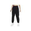 Nike Solid Color Drawstring Loose Knit Sports Pants Women Bottoms Black FB5579-010