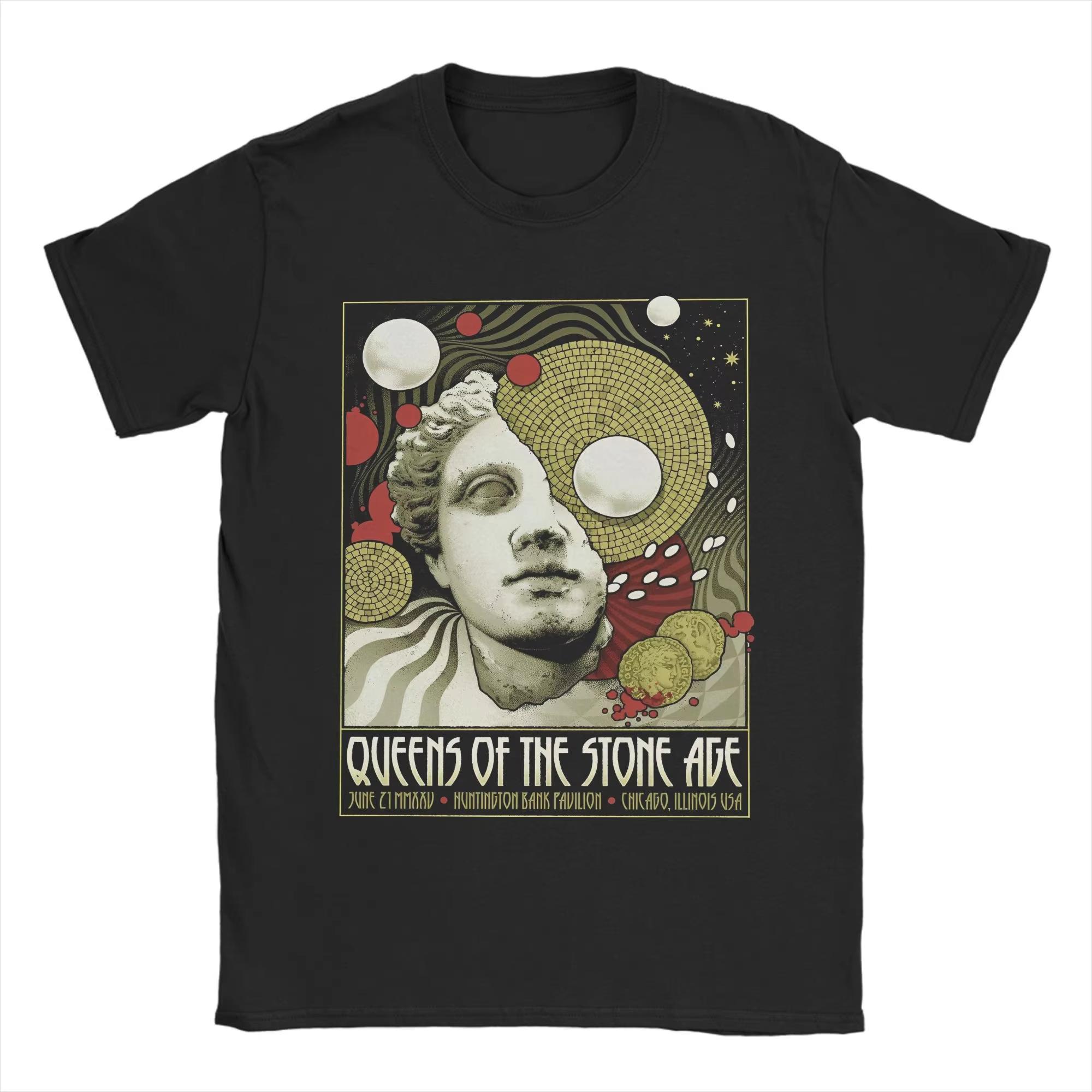 

2026 Summer New Time Queen Pattern TShirt Highquality Fashionable Casual and Breathable Mens Roundneck Printed Tshirt S