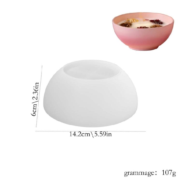 Round Bowl Silicone Molds Easy Demold For Making Candle Container Storage Bowl Flowerpot Home Decoration Resin Casting